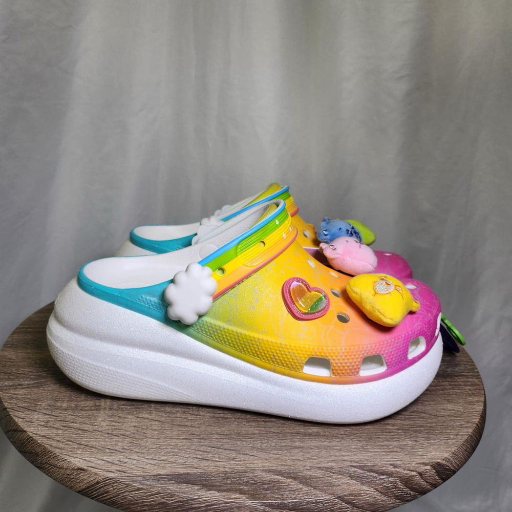 CROCS X Care Bears Collaboration Crush Clog Light On Platform Multicolor M6 W8 - Picture 5 of 10